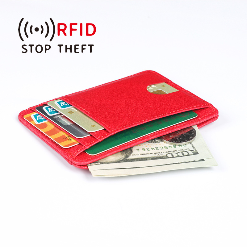 Factory wholesale RFID anti-demagnetization bank card holder protection case, new cross-border men's and women's universal multi-card position PU card case details Picture