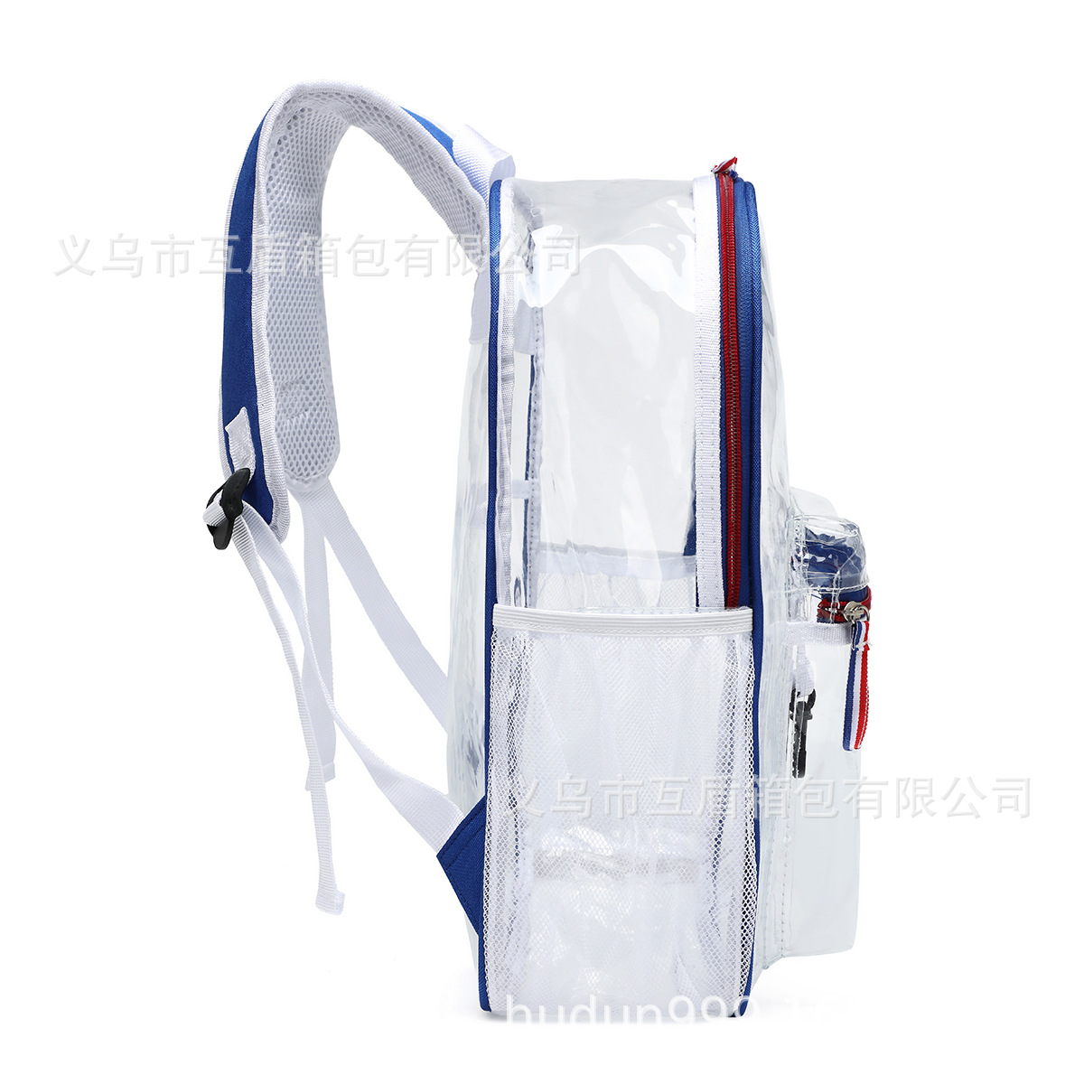 PVC outdoor travel backpack with large capacity, colorful transparent backpack with large capacity Specification drawing