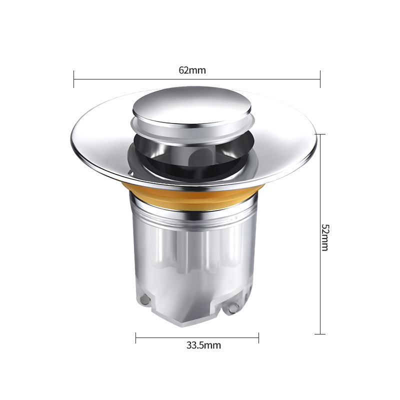 Washbasin insect-proof and odor-proof leak-proof plug, washbasin drain accessories, press-type anti-clogging filter and bouncing core Item Picture