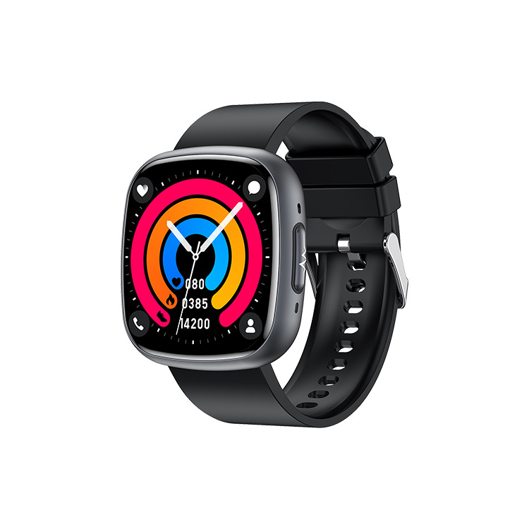 The 2025 new ET593 smartwatch ECGPPG true blood oxygen, blood sugar, uric acid and body fat square communication watch full figure