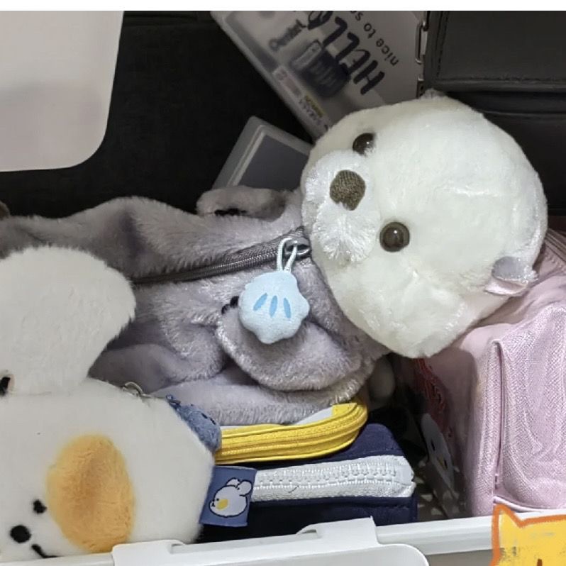 Creative plush toy pen case, ins style, high appearance level, soft and cute, soothing and stress-relieving doll stationery storage bag Application Scenario