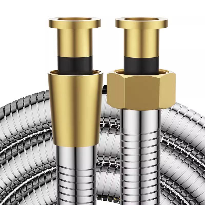 High-flow showerhead hose, shower spray pipe, stainless steel flower wine, sun-drying, universal rain shower water pipe, shower head accessories Item Picture