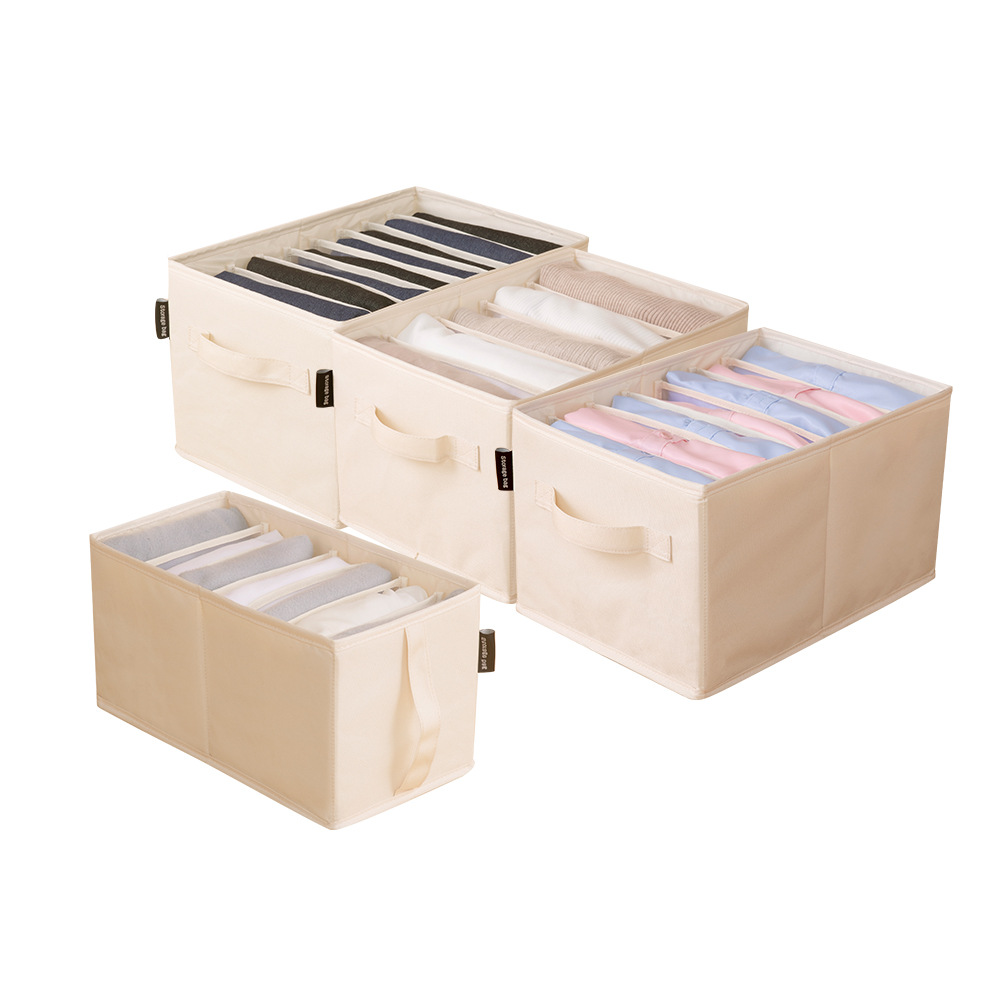 New cross-border supply thickened Oxford cloth underwear storage box, foldable zipper compartments for clothes and trousers organization box Application Scenario