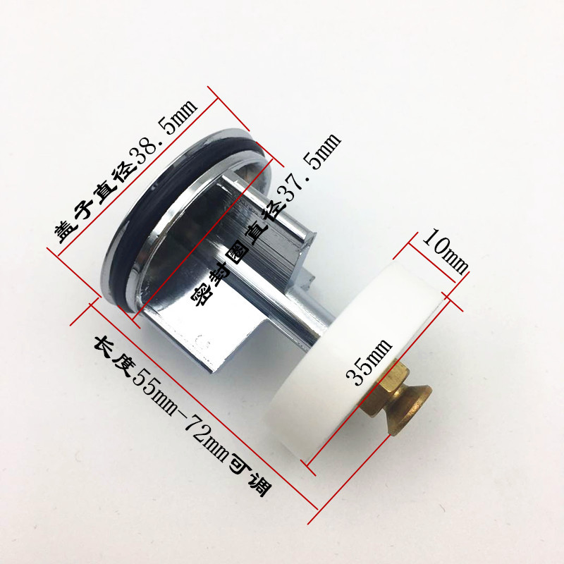 European-style drain accessories: Washbasin drain, 38mm copper drain plug, pull basin plug Specification drawing