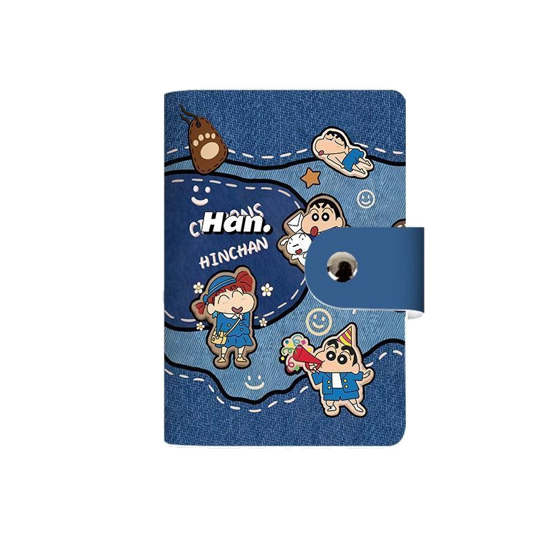 Cowboy Crayon Shin-chan Hello Kitty card case for women, multi-slot, large capacity, personalized and small bank card case for students Item Picture