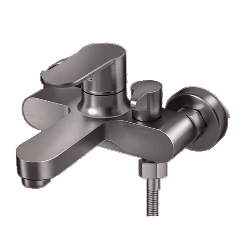 All-copper shower faucet, mixing valve, bathtub, rain shower head set, bathroom three-in-one cold and hot water faucet Item Picture
