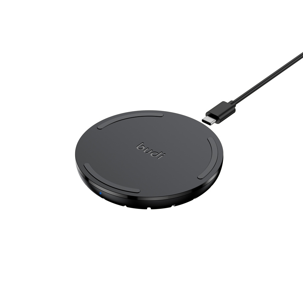 Wireless usb disc black USB C port wireless mobile phone charger 15W wireless charging new mini model full figure