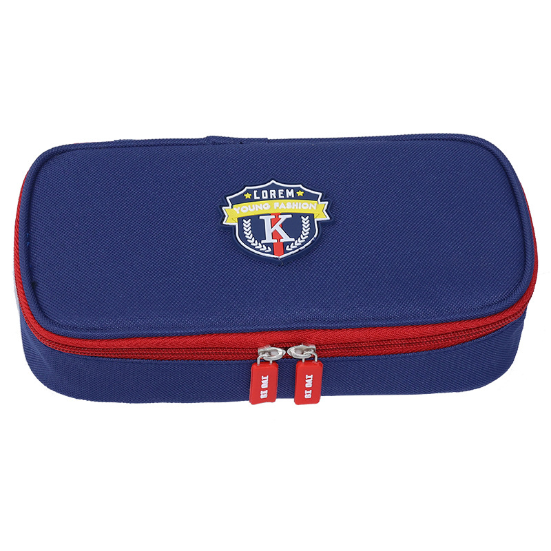 A large-capacity thickened Oxford cloth pencil and stationery case, a practical new children's high appearance level, a British-style pen case for junior and senior high school students Item Picture