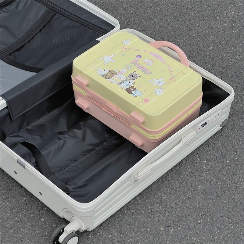 2023 New style carry-on luggage cosmetic bag, large-capacity, portable and cute cartoon cosmetic storage box Item Picture