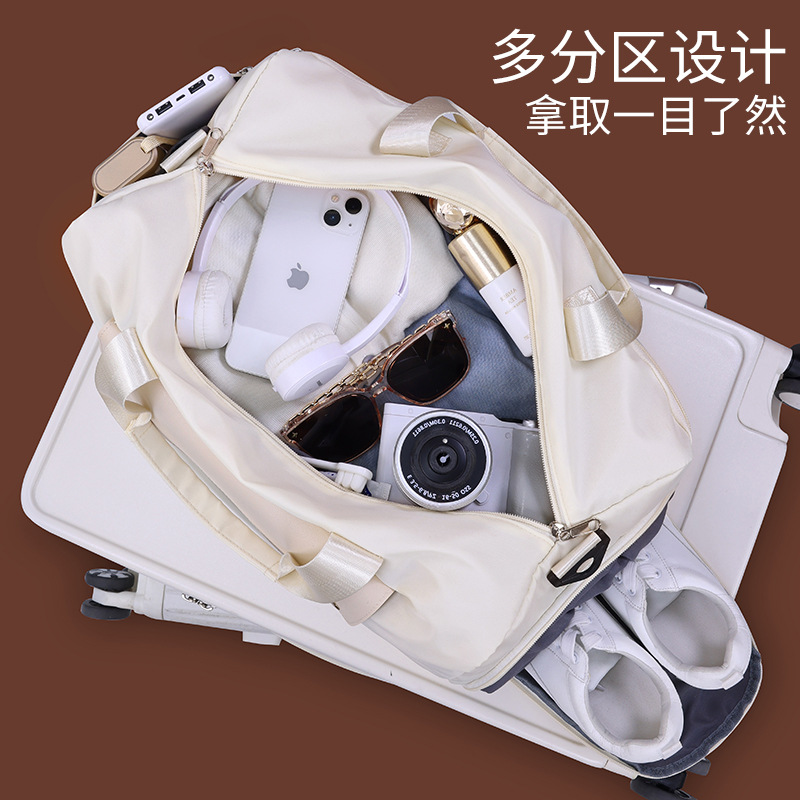 Travel bag, women's large-capacity short-distance luggage bag, accommodation, maternity, fitness training storage bag, dry and wet separation exercise bag details Picture