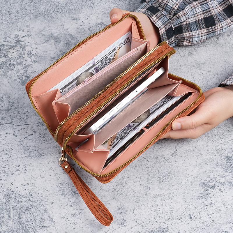 Ladies' wallet clutch, long, fashionable and simple wallet, mobile phone case, multi-functional large-capacity card case, coin purse details Picture