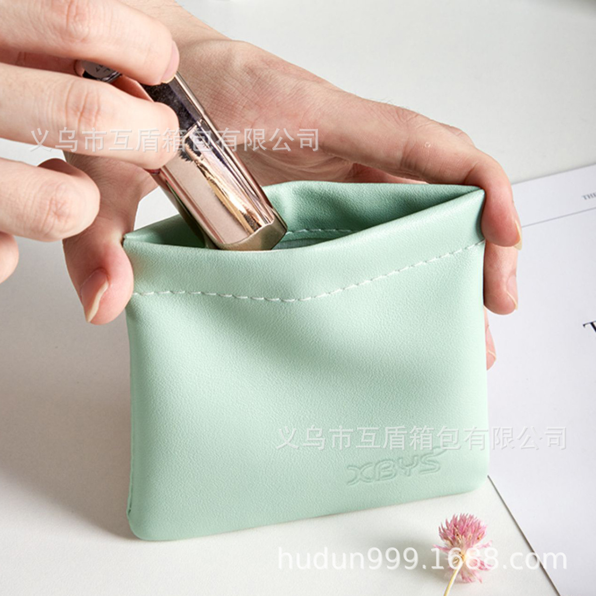 Brake closing pu digital bag, makeup port, red envelope, data cable, earphone case, sealed storage bag, portable small bag full figure