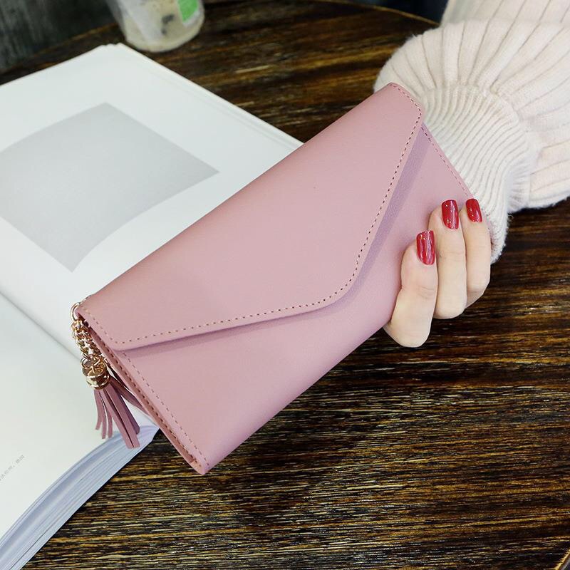 2019 Spring/Summer new long hand-held trendy heart-shaped pendant, simple, fashionable and multi-functional women's wallet with lychee pattern Specification drawing