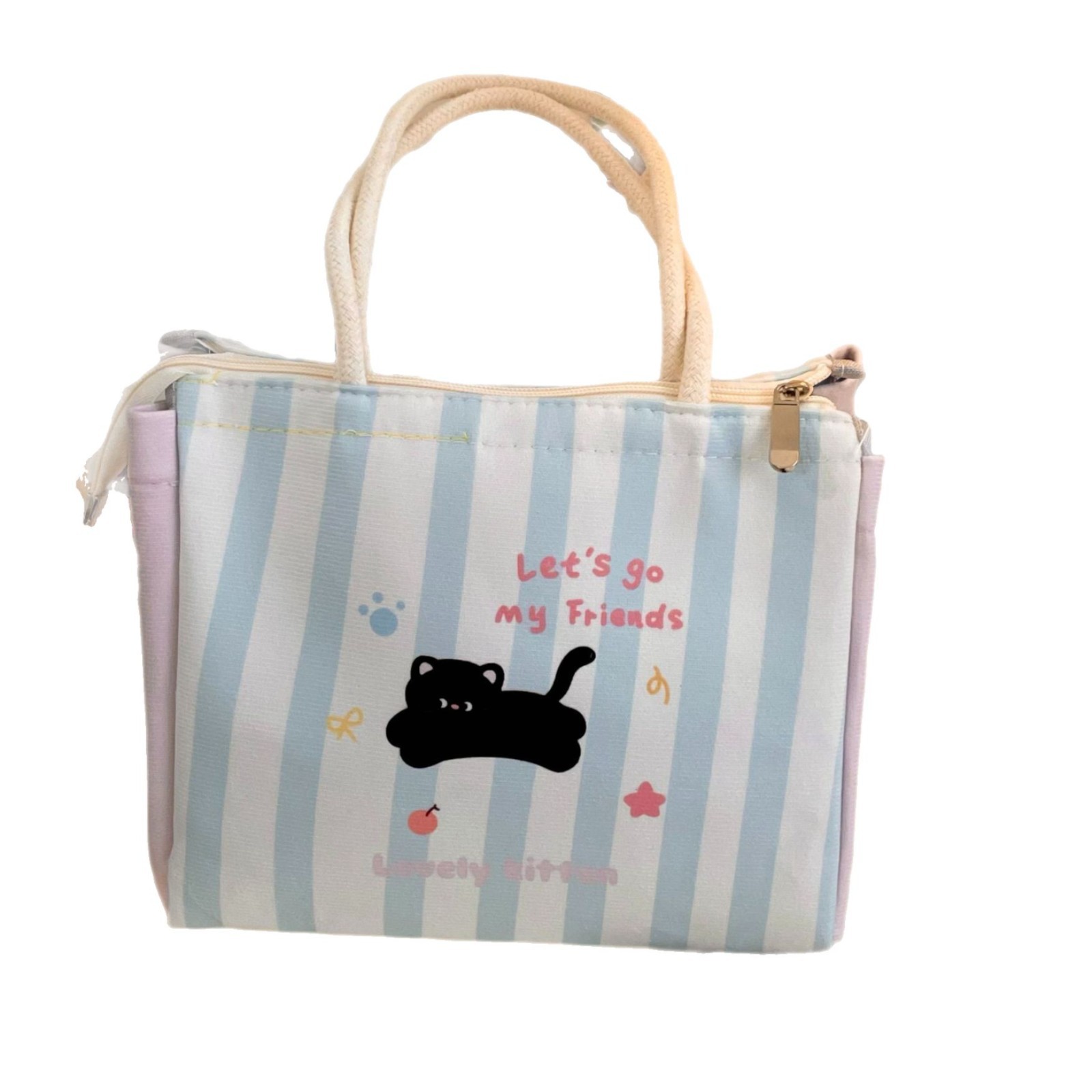 Cartoon cute and fun lunch box bag 2025 new style insulated bag for office workers and students to carry meals, cute and creative handbag Item Picture
