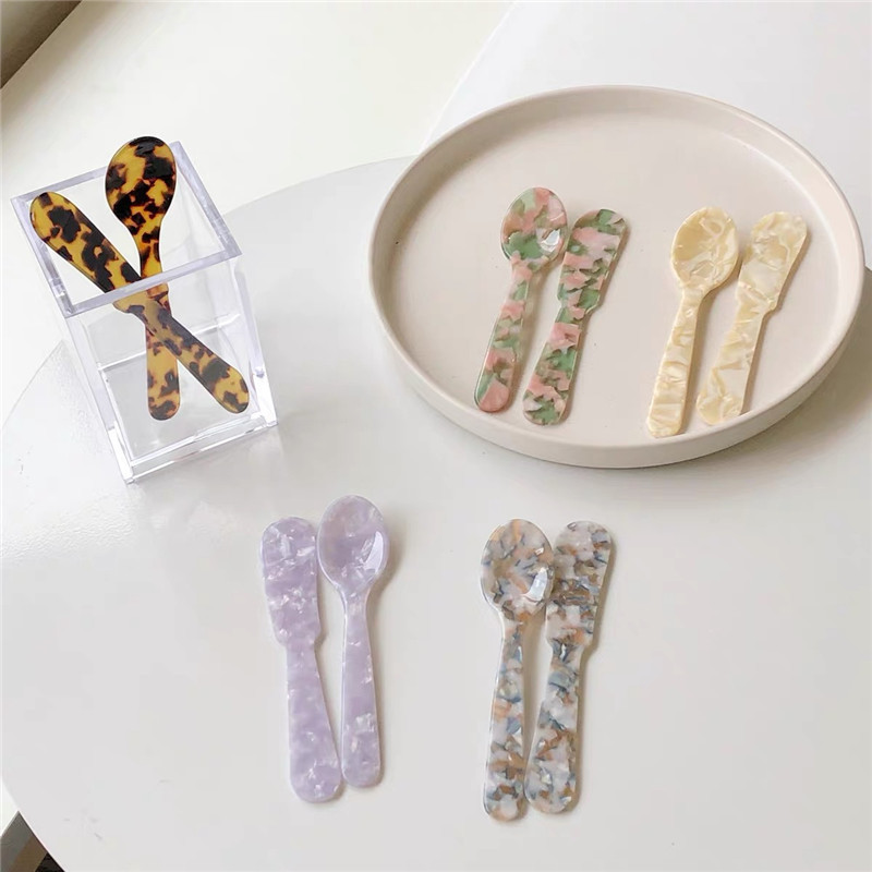 Ins-style dessert spoon, the same jam and butter knife tableware as French bloggers, afternoon tea cake spoon, photo props details Picture