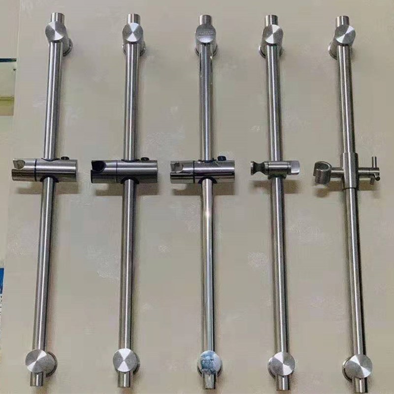 304 stainless steel precision cast brushed bright shower head lifting rod, bathroom shower head bracket, adjustable lifting rod details Picture