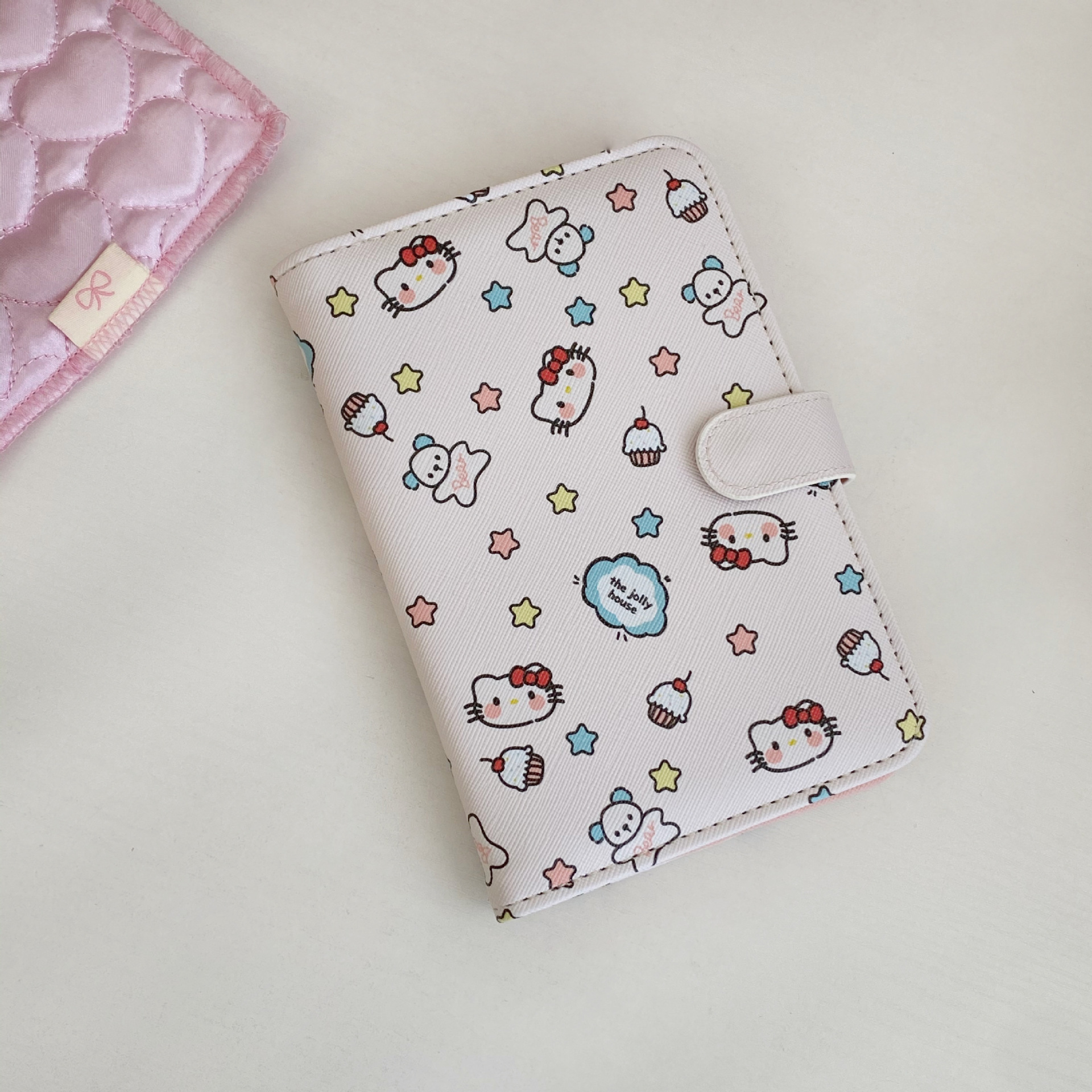 ins cartoon cat passport bag, new multi-functional passport holder, air ticket holder, card bag, document bag, storage bag, wallet details Picture
