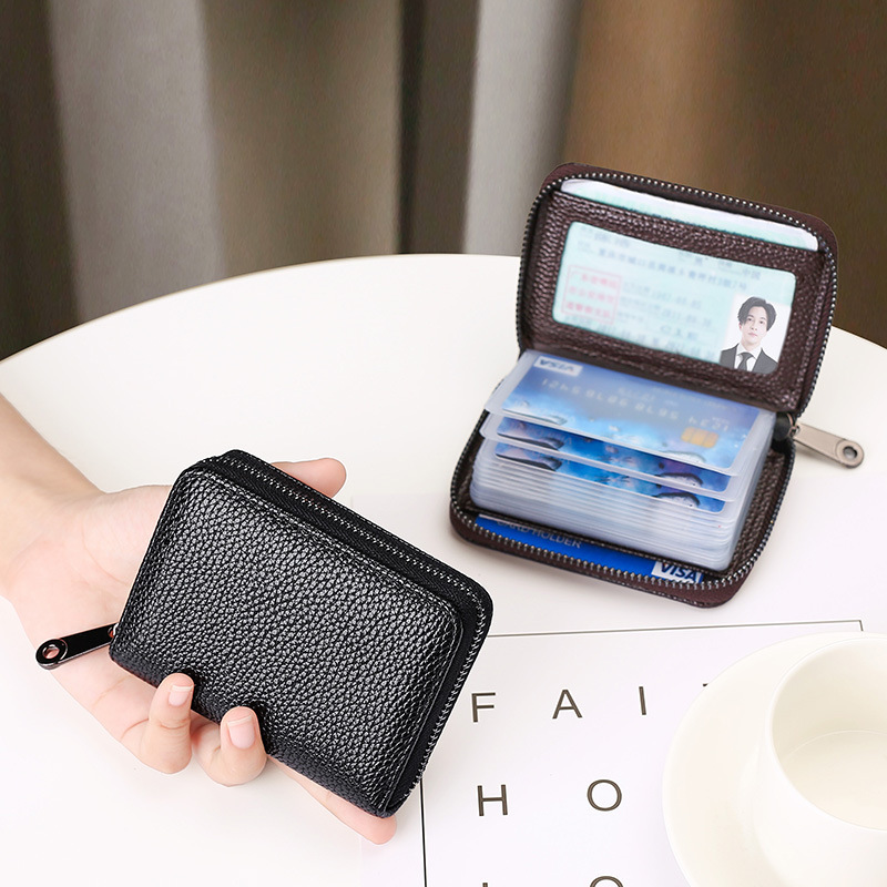 Men's multi-functional integrated organ multi-slot driver's license card case and card holder, women's zipper wallet ID card holder Application Scenario