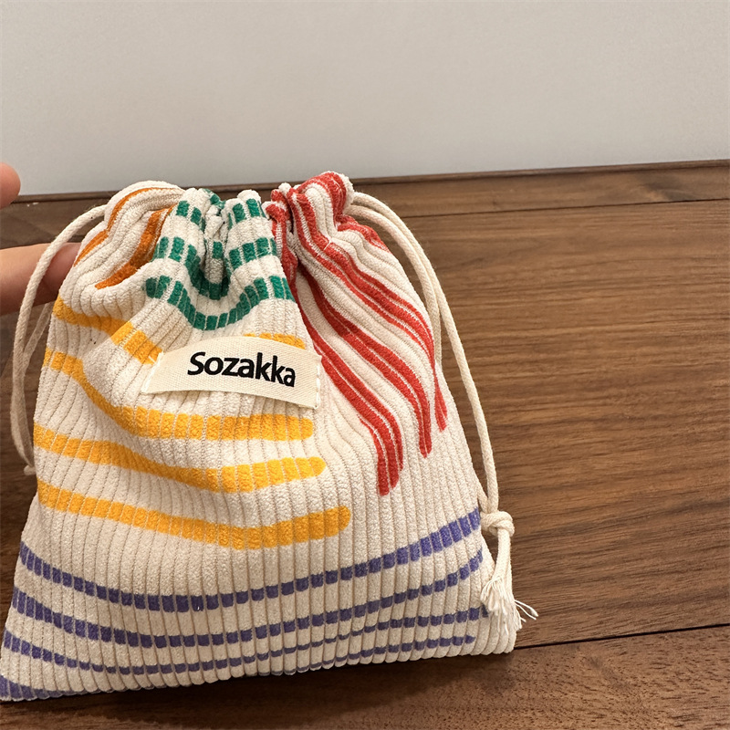 32133 line drawstring drawstring opening storage bag, simple travel sorting and organizing bag, portable small bag, cosmetic bag Specification drawing