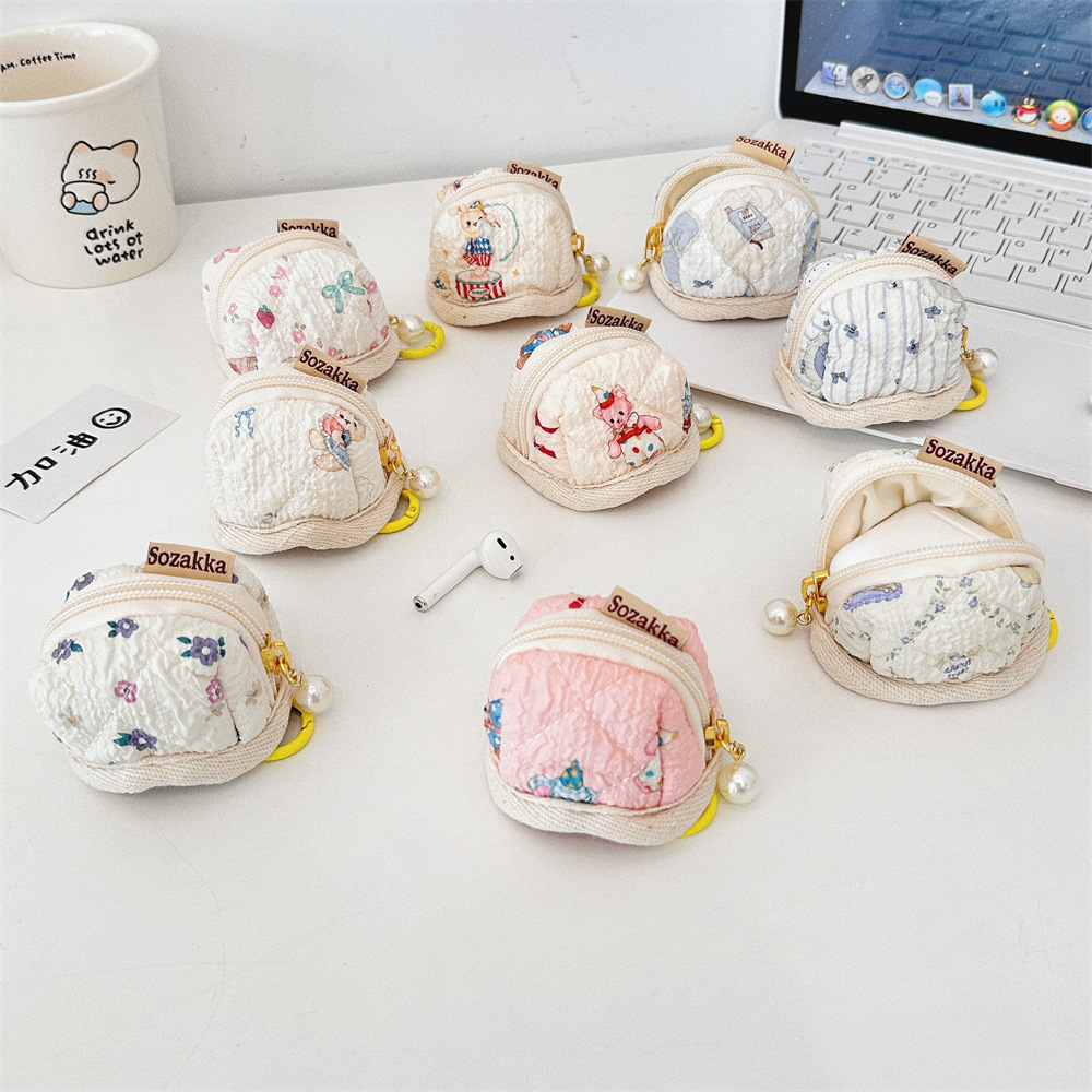47291 Cute embossed compact and portable, suitable for storing Apple wireless Bluetooth stereo earphone cases details Picture
