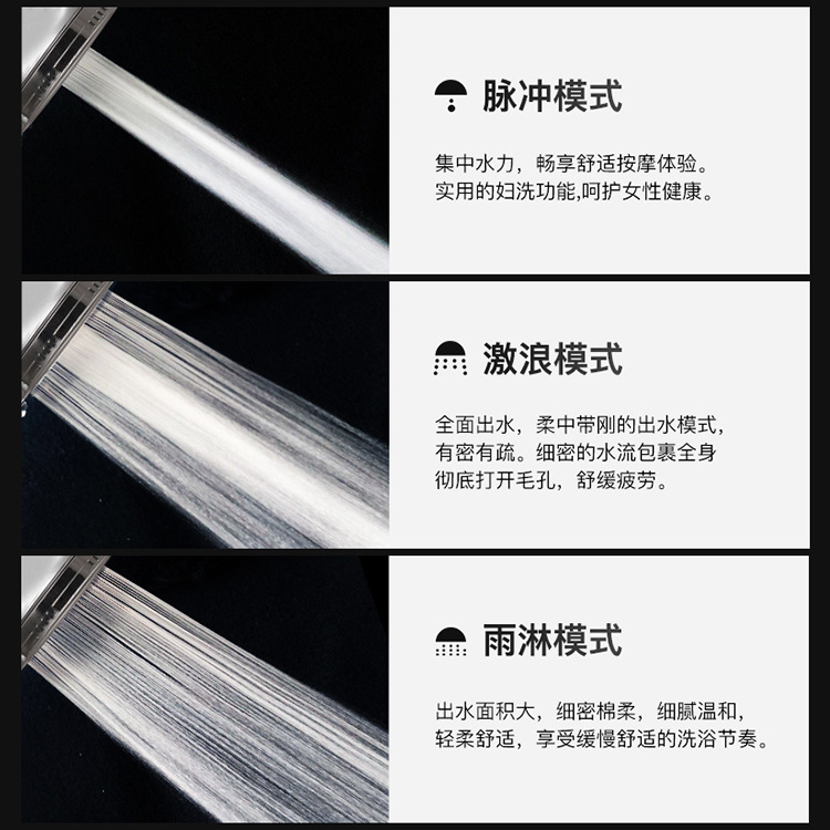 Pressurized water-stop shower head, rain shower head, household high-pressure bath head, showerhead factory direct sales Application Scenario