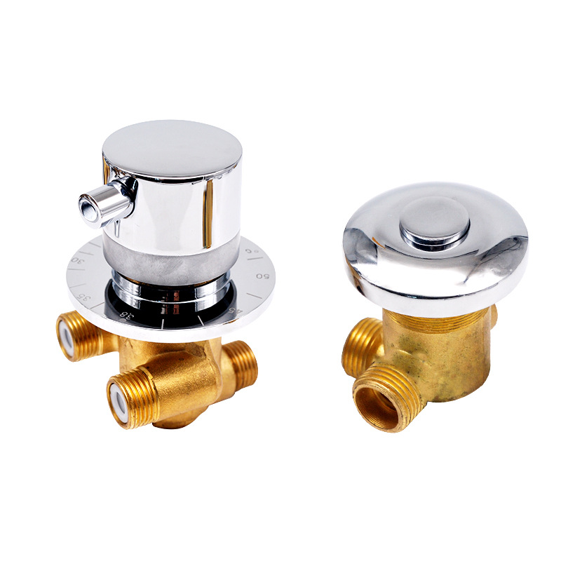 4H thermostatic valve, shower room, bathtub, solar mixing valve, exposed rain water heater, temperature control valve, faucet switch, automatic Item Picture