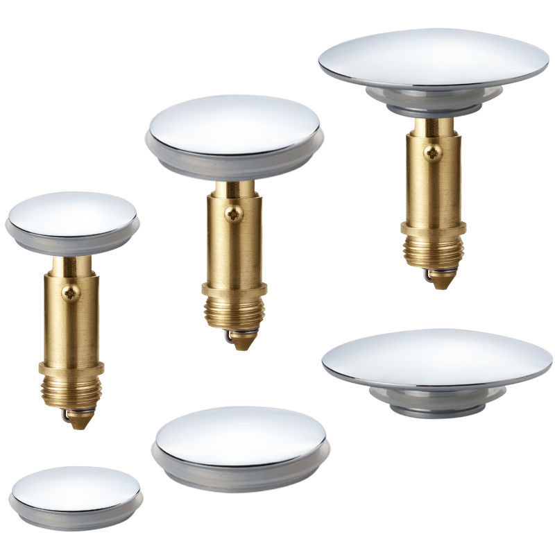 Copper and stainless steel drain jumping cover accessories, spring replacement core, popup press-type square cover, large and small covers Item Picture