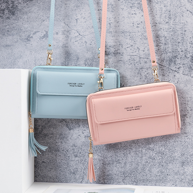 2022 New large-capacity multi-functional solid-color single-shoulder small bag, fashionable and simple horizontal crossbody phone bag for ladies full figure