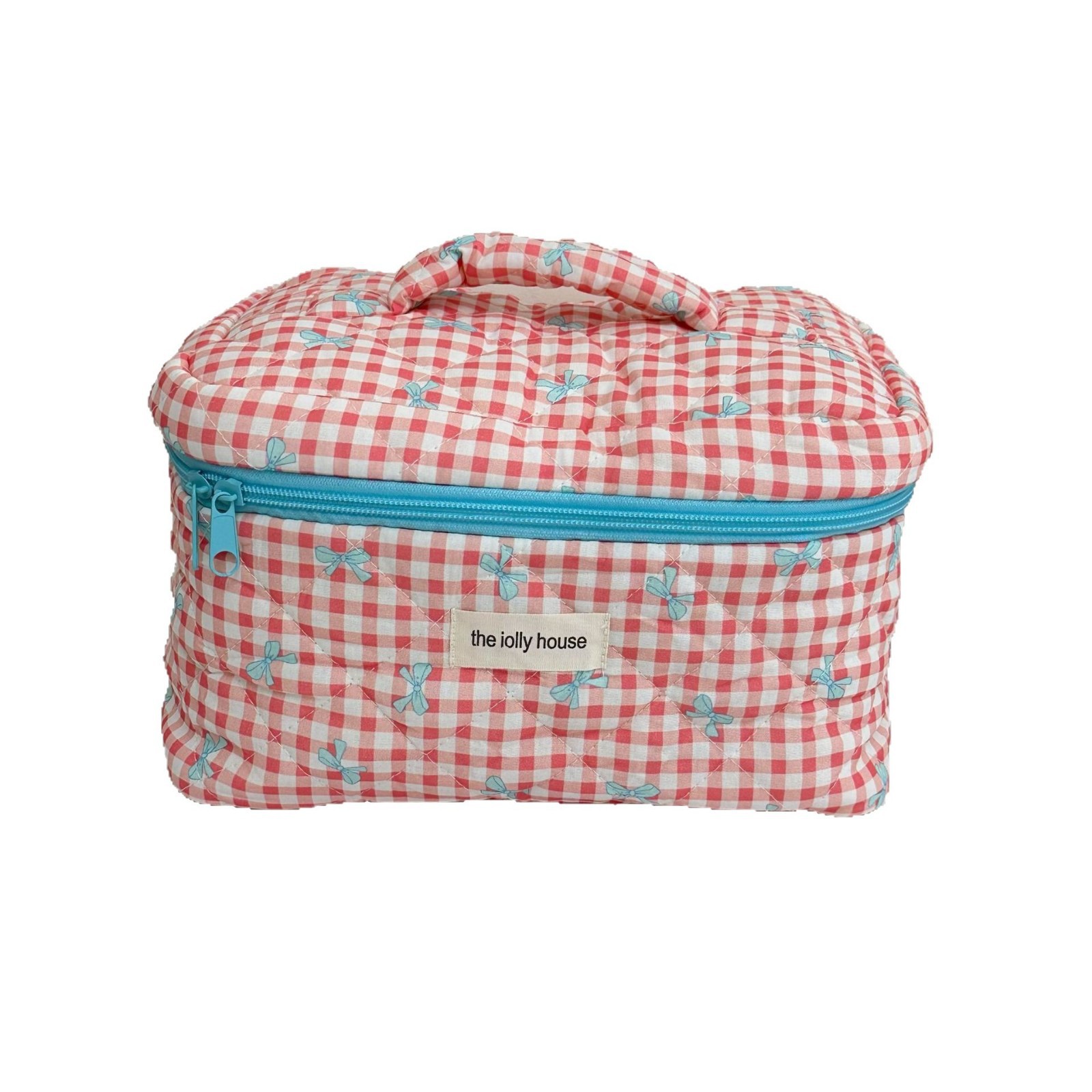 ins Korean version cream-style makeup bag, high appearance level bow, toiletries and skin care products storage bag, handbag Item Picture