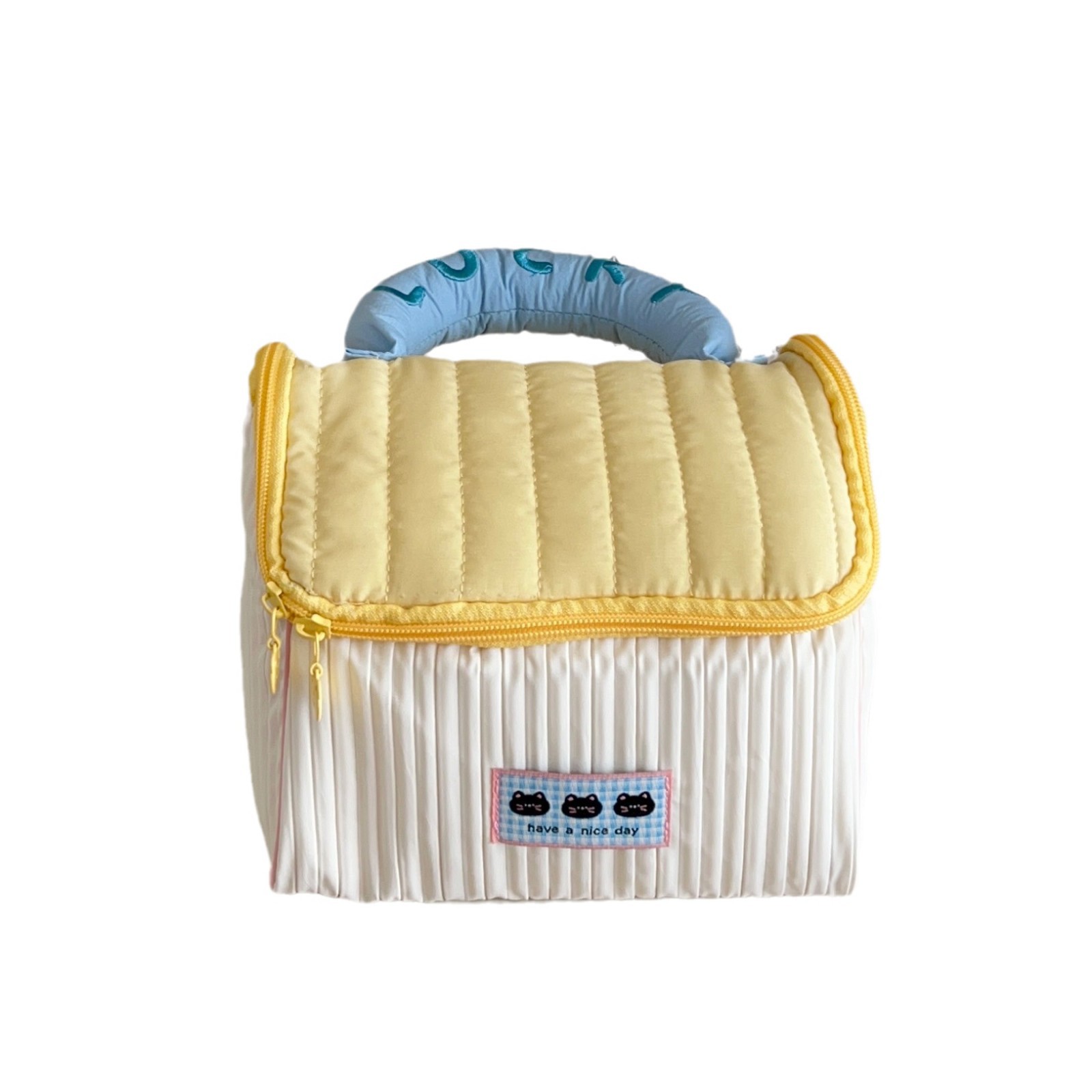 Small house-shaped cosmetic bag, women's portable large-capacity hand-held storage bag, travel and home thickened toiletry bag Item Picture