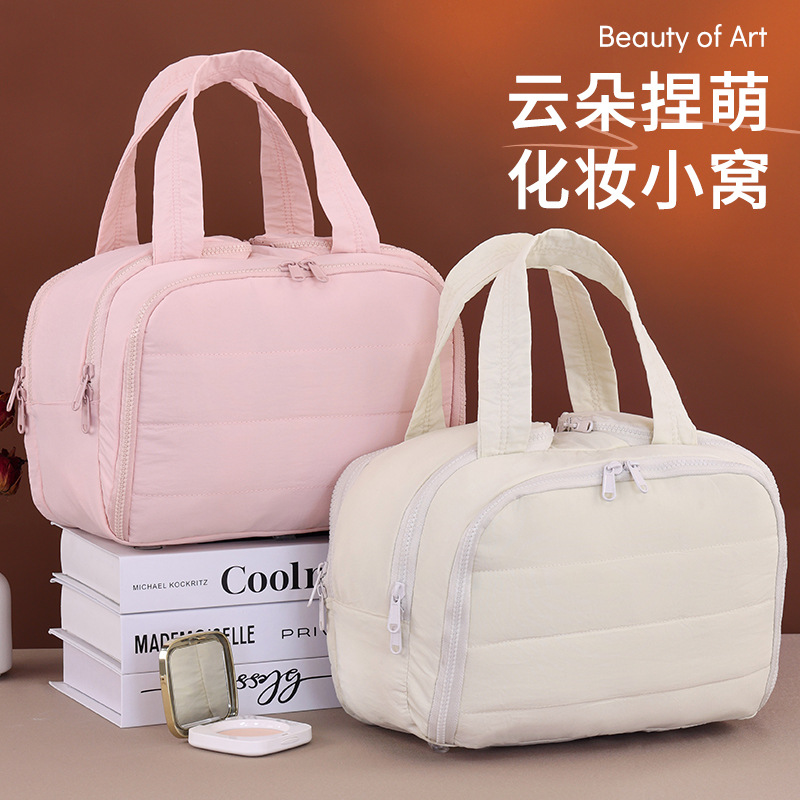 Cross-border multi-functional, large-capacity, four-opening cosmetic bag, travel portable, stretchable suitcase, cosmetic storage bag Application Scenario