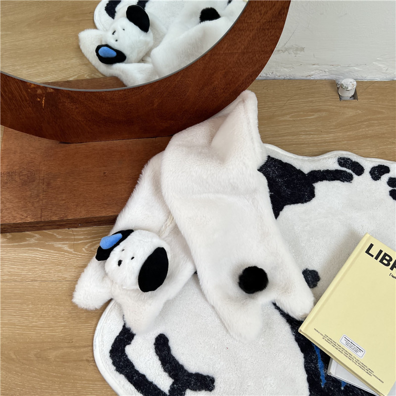 Original copyright Edition ~ Sweating Puppy Plush Scarf for Women's autumn and winter in an ins style, simple and girlish plush scarf for students Application Scenario