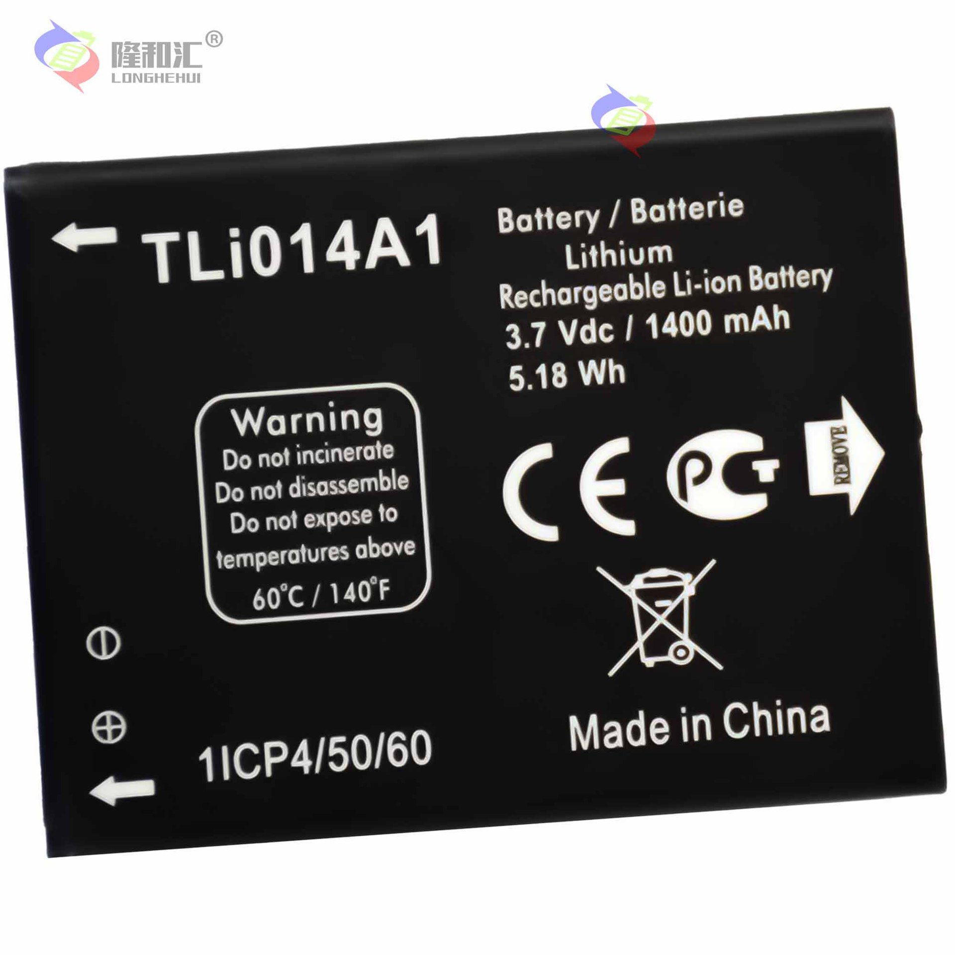 It is suitable for factory wholesale and foreign trade of Alcatel Pixi3/4013D mobile phone battery Tli014A1 external board Item Picture