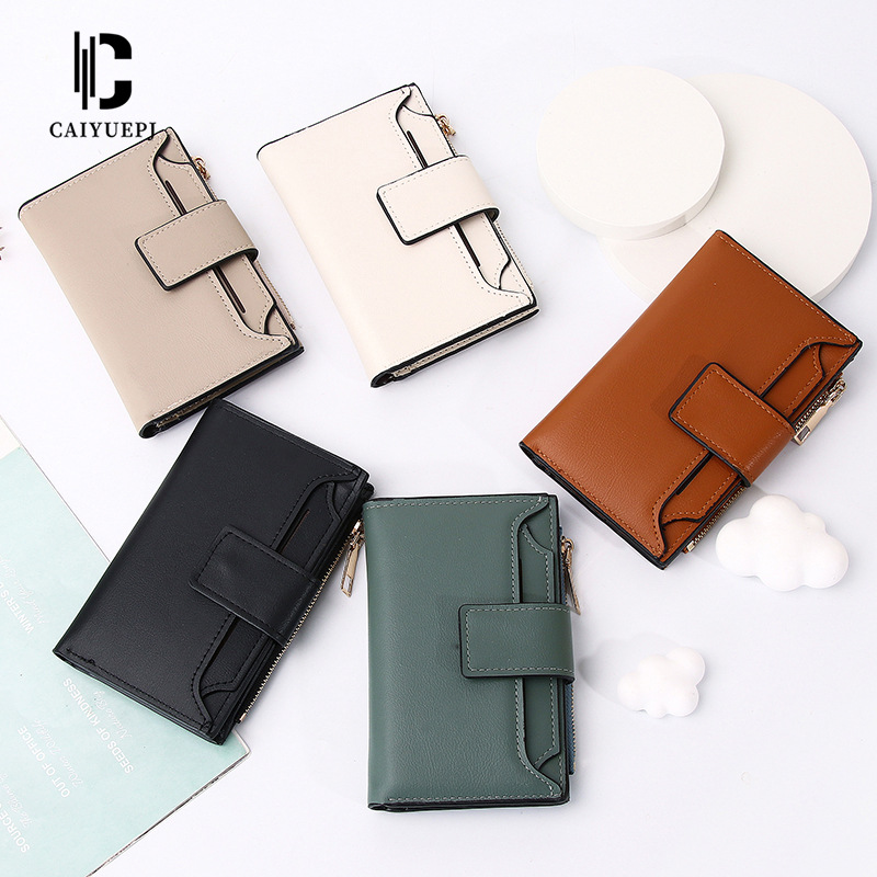 New women's wallet, short, multi-functional wallet, large-capacity folding zipper bag, multi-slot wallet, coin purse Item Picture