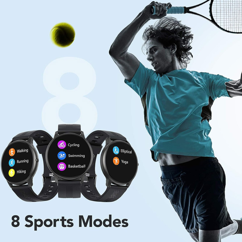 Amazon's best-selling round-screen smartwatch, heart rate monitor, fitness tracker, health bracelet, stable quality, gift for export Specification drawing