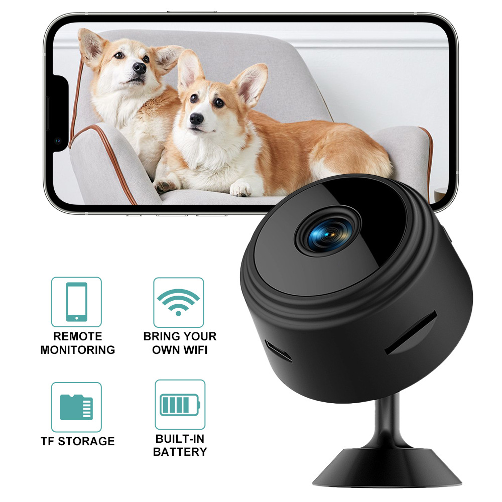a9 camera, high-definition camera, outdoor action camera, video camera, wireless wifi, night vision, home security monitoring full figure