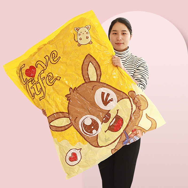 Cross-border vacuum compressed bags, large quilt storage bags, cotton quilt clothes, household air-purifying clothes sorting bags details Picture