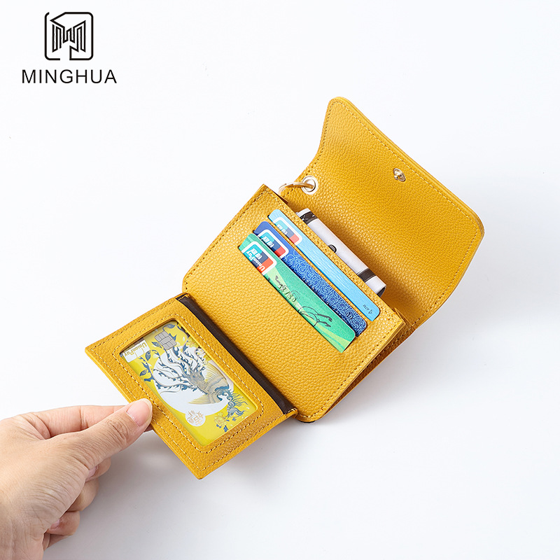 Cross-border wallet, short solid-color card case for women, simple coin purse, versatile small ID bag, large-capacity wallet Application Scenario