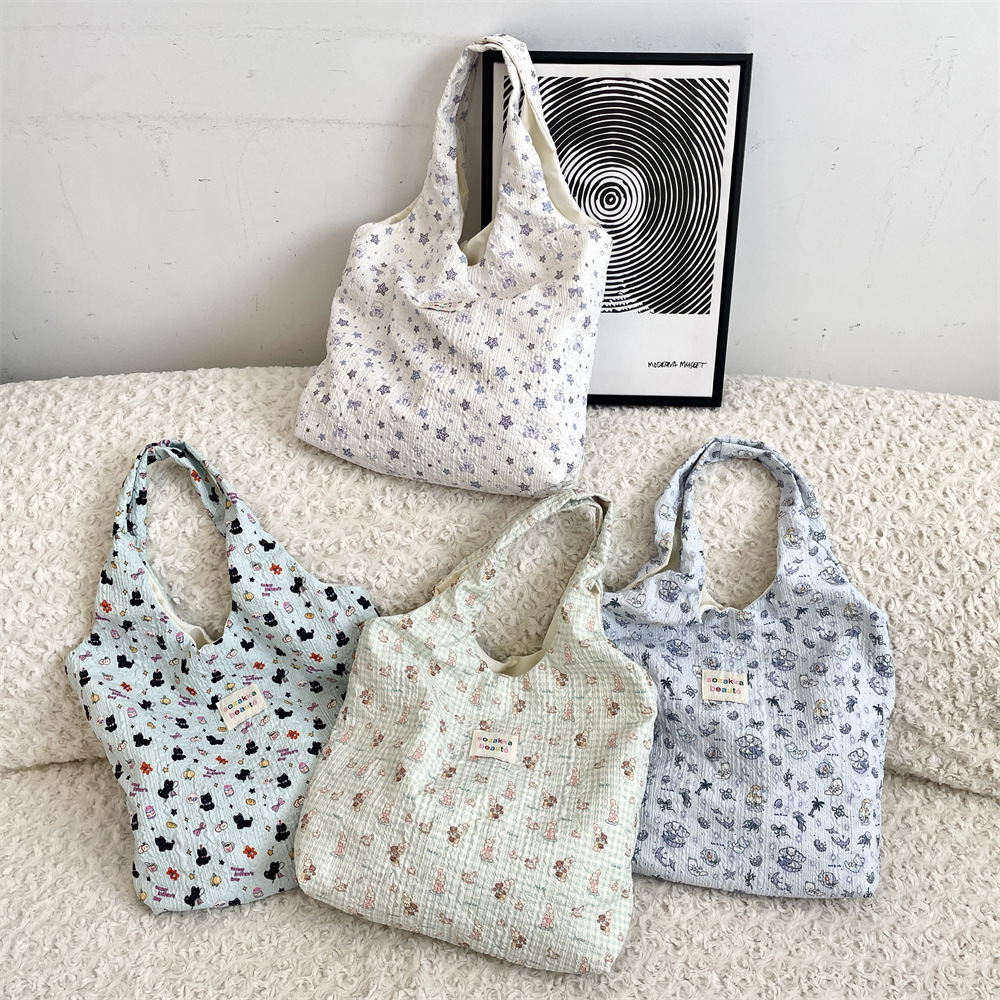 5451 [Copyrighted Edition] Embossed vest Bag, Large capacity single-shoulder handbag, daily casual, student print for girls full figure