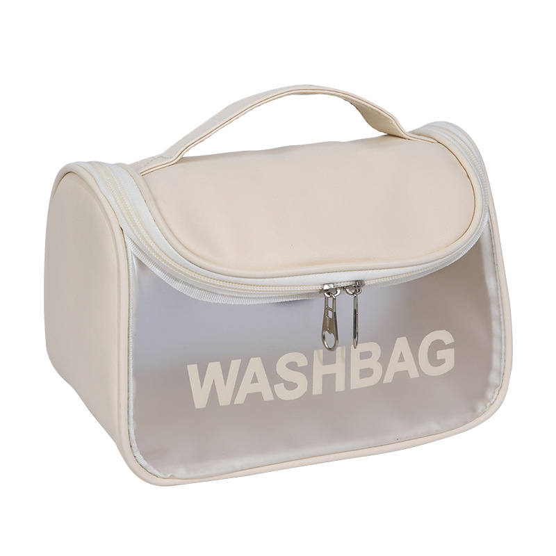 Portable hook-up transparent cosmetic bag for men and women, large capacity, high appearance level, waterproof travel supplies, toiletry and storage bag Item Picture