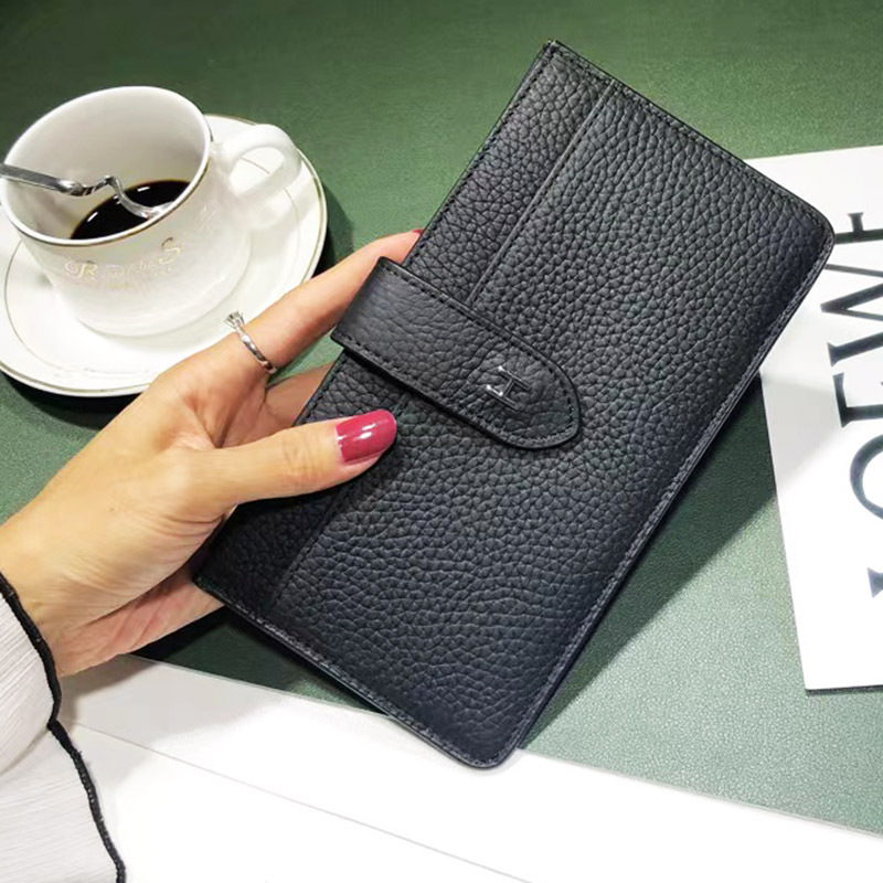 Cross-border wallet folding open heart black storage bag, short business vertical square sewn wallet Application Scenario