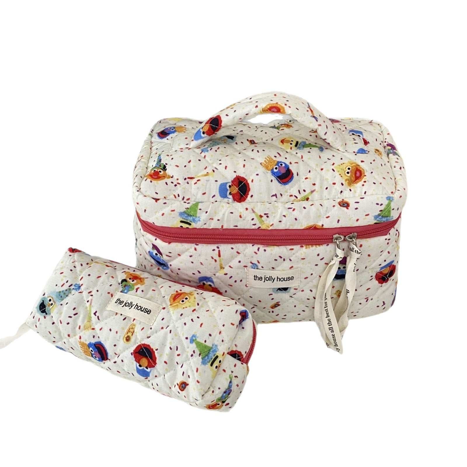 Cartoon and fun makeup bag, large-capacity female student dormitory cosmetics storage bag, travel and toiletries bag Item Picture