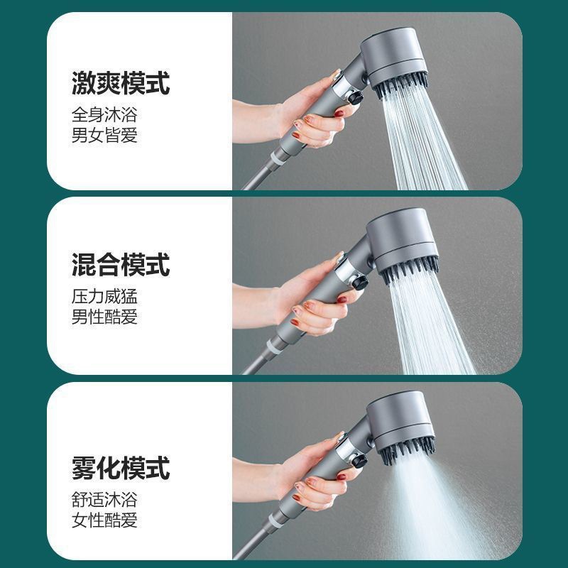 Cross-border pressure-increasing showerhead, household bathroom shower head, hand-held showerhead, pressure-increasing and hose set Application Scenario