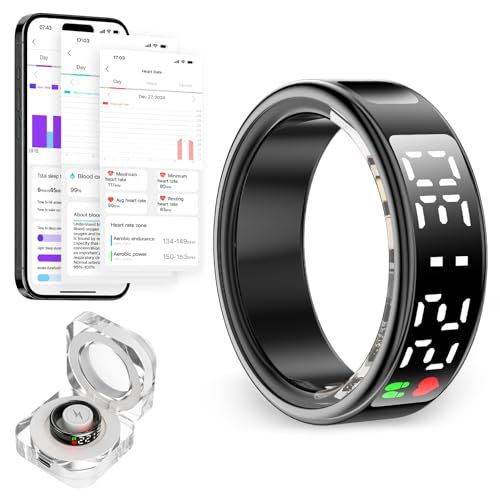 New cross-border touch display smart ring, heart rate counter, step count, sleep remote control, photo taking, Douyin browsing, TK e-book full figure