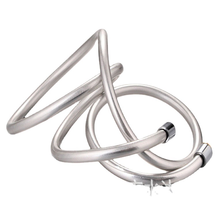 pvc shower heads, shower hoses 1.5m and 2m from the manufacturer for wholesale. Silver powder gray colored shower hoses and shower heads Item Picture
