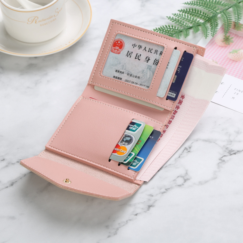 purse women 2019 New Short PU Small Purse Purse Leather Coin Purse Purse Application Scenario