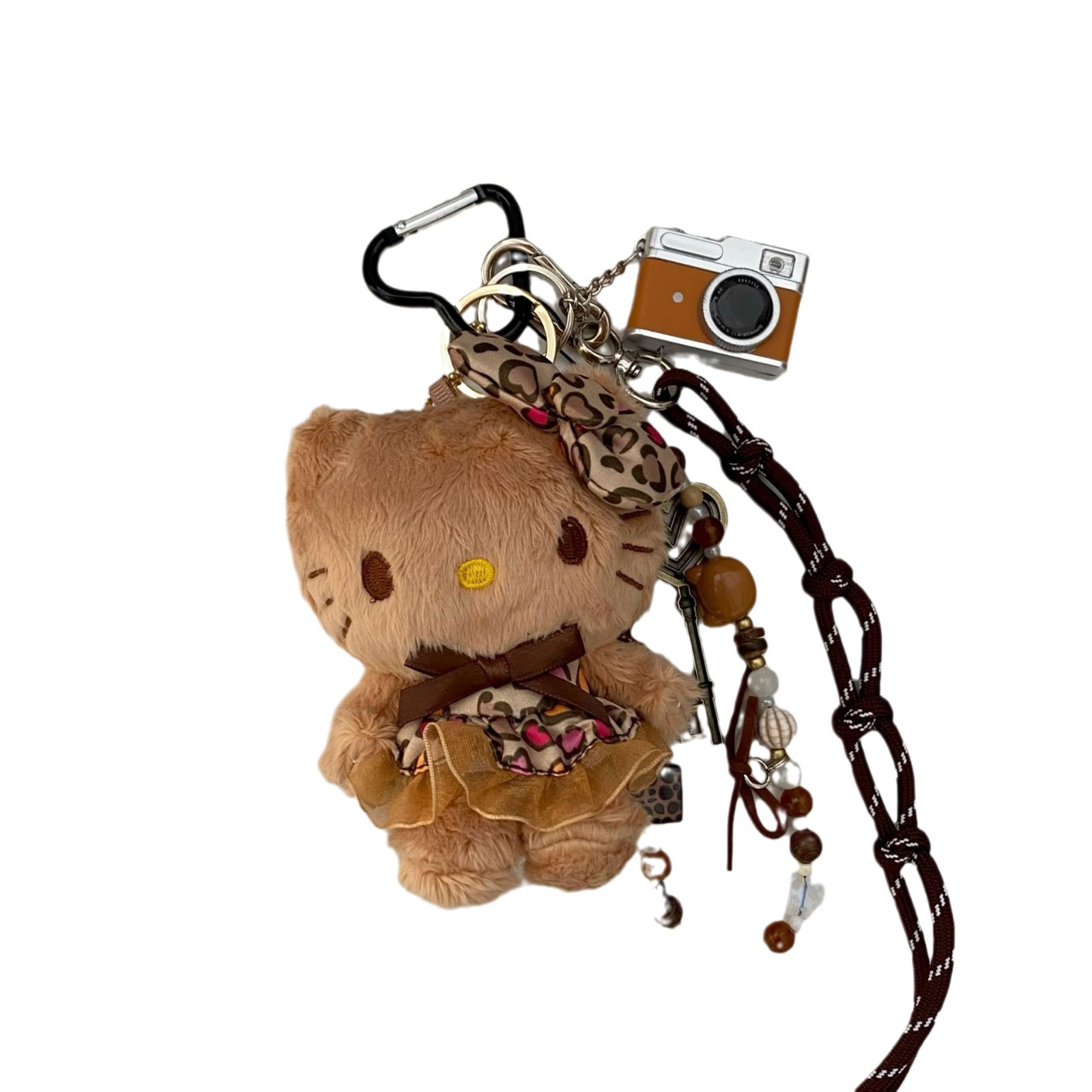Maillard cat pendant, high-end plush small pendant, bag pendant, mobile phone chain pendant, hanging decoration, keychain, hanging rope Item Picture