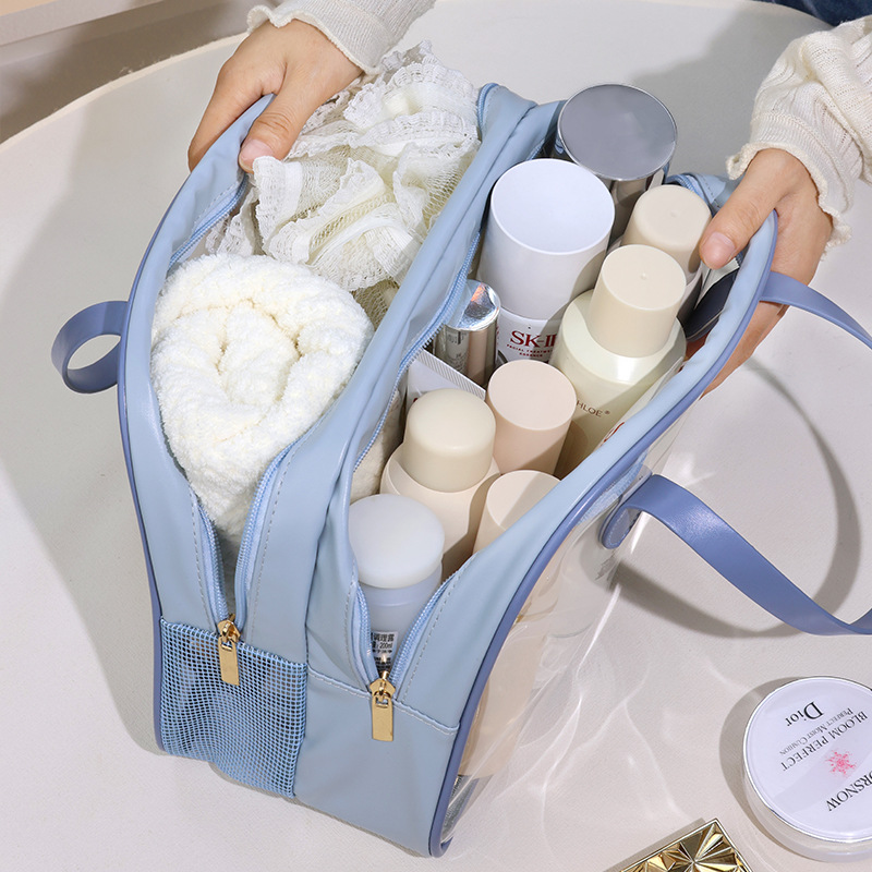 Dry-wet separated toiletry bag, portable waterproof bath and swimming storage bag, business trip and travel makeup bag, women's storage bag details Picture