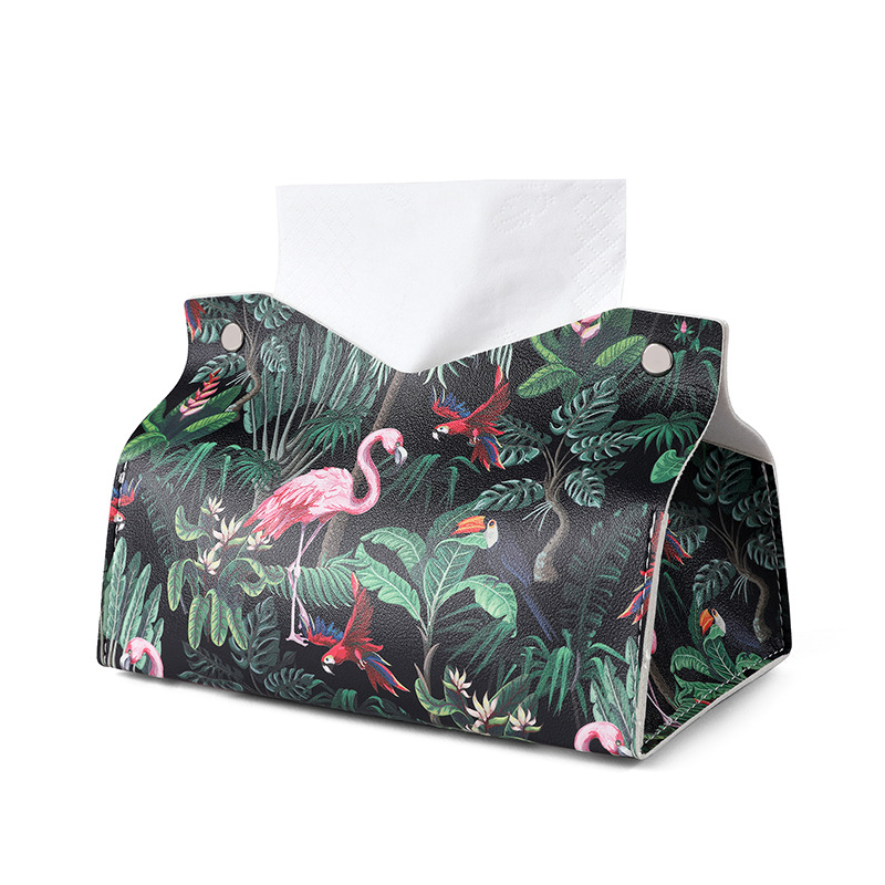 ins high appearance level tissue box, living room tissue box, home creative table tissue box, leather napkin box, car Item Picture