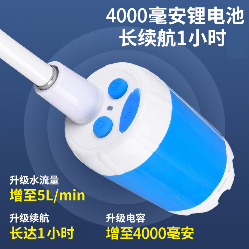 Cross-border outdoor bathing wonder, convenient dormitory camping supplies, wireless shower, rechargeable shower head details Picture